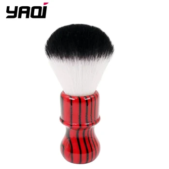 Мужская кисточка для бритья из синтетических волос Yaqi Evil Zebra 26 мм с узлом из черных и красных волос