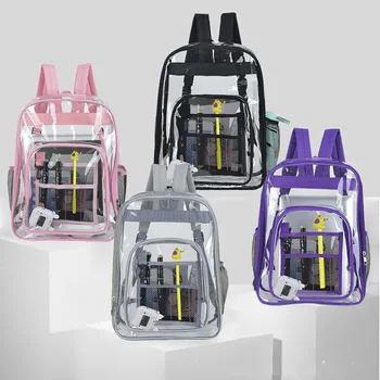 2023 Новая Дорожная сумка Большой емкости, Водонепроницаемый рюкзак, Прозрачная Желейная сумка, школьный ранец из ПВХ для старшеклассников