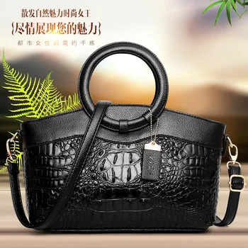 Новая модная высококачественная сумка-мессенджер из крокодиловой кожи на одно плечо, женская сумка
