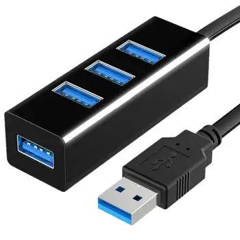 USB 3.0 4 Порта Концентратор-Разветвитель Высокоскоростной Мультиразветвитель USB-адаптер-Расширитель Кабель Для настольных ПК Адаптер для ноутбука USB-концентратор