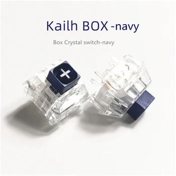 Kailh Box Crystal Navy Темно-Синие Переключатели Box IP56 Водонепроницаемые Для Механической клавиатуры, Совместимые С переключателями Cherry MX 3/5 Pin