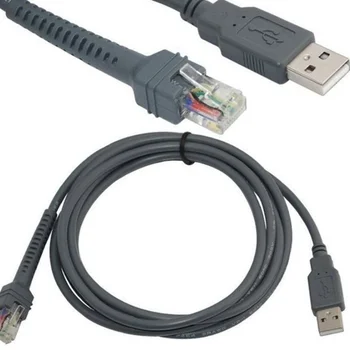 2 М USB к RJ48 RJ50 Сканер Кабель для передачи данных для LS1203 LS2208 LS4208 LS3008 CBAU01-S07ZAR Symbol Сканер штрих-кода Часть Кабеля Прямая Поставка