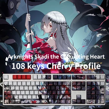 108Key Cherry Profile Game Arknights Skadi Creative Deep Sea Hunter PBT Полупрозрачный Набор клавишных Колпачков для Механической клавиатуры
