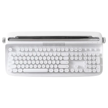 Эстетичная клавиатура для пишущей машинки YUNZII ACTTO B503 Snow White Wireless Bluetooth в стиле Ретро со Встроенной Подставкой для нескольких устройств