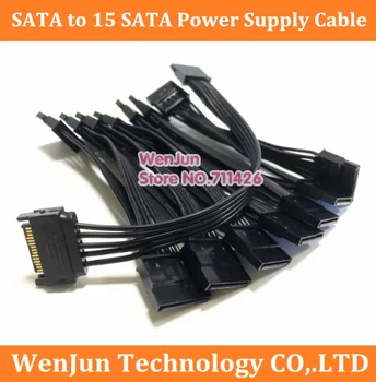 Разъем SATA к 15 SATA женский Жесткий диск HDD SSD Кабель Питания Sata 1 Splitte к 15sata 15PIN Для Жесткого сервера Chia Mining