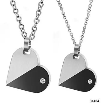 Ожерелье для корейской пары, Титановые ожерелья, подвески, Милые ожерелья для пар, подходящие ожерелья для пар GX434