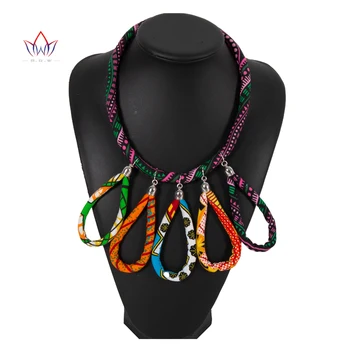 Модные Ожерелья В Богемном Стиле 2023, Разноцветные Африканские Ювелирные Изделия, Африканская Анкара, Красочные Ювелирные Изделия, Восковое Ожерелье С Принтом WYB553