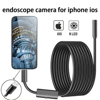Автомобильный Эндоскоп для iPhone Ios 8 мм Эндоскопические Камеры Домашней Безопасности 960P HD Для Осмотра Труб Миниатюрная Камера Автомобильный Бороскоп
