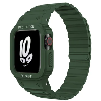 Совместим С Apple Watch12345678 Ремешок для часов Iwatch 49 мм, Цельный ремешок, Магнитный Силиконовый ремешок для часов с присоской