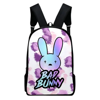 Школьная сумка Bad Bunny, рюкзак для мальчиков и девочек, Косплей, мультфильм, аниме, Оксфорд, водонепроницаемый школьный рюкзак, Подростки, Женщины, мужчины, Повседневная сумка для ноутбука