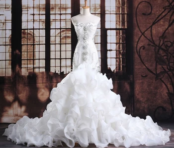 2023 Роскошное Свадебное платье Русалки с Кристаллами Дорогое Свадебное платье Принцессы Robe De Mariee Vestido Noiva Curto По индивидуальному заказу