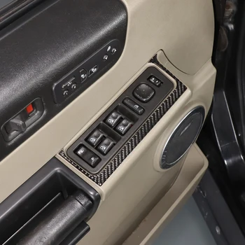 Для Hummer H2 2003-2007 Мягкий автомобильный переключатель стеклоподъемника из Углеродного волокна, рамка, накладка, наклейка, Автомобильные Аксессуары