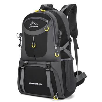 Черный рюкзак для альпинизма, мужской молодежный спортивный рюкзак, Многофункциональный рюкзак для багажа, Женский походный рюкзак для путешествий, мужской рюкзак