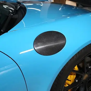 Накладки на крышку топливного бака автомобиля из углеродного волокна для Porsche Cayman 718 911
