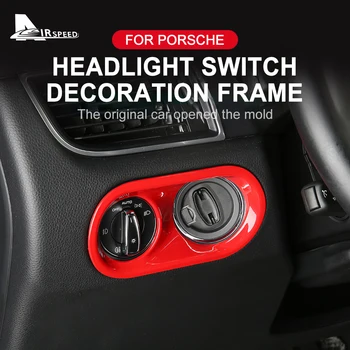 ABS Рамка переключателя фар автомобиля, накладка для Porsche Cayenne 2011-2023, для Porsche Macan, Наклейка для декора интерьера, Аксессуары