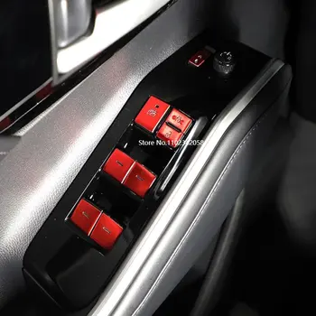 Для Toyota Highlander Kluger XU70 2020 2021 20221 Кнопка Подъема Оконного Стекла Автомобиля Наклейка Кнопка Разблокировки Дверного замка Планки Крышки