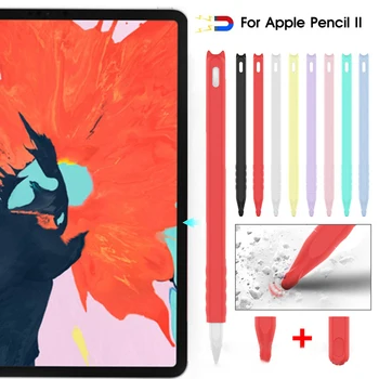 Защитный чехол для Apple Pencil 2, чехол для ручек, мягкий силиконовый чехол, стилус для Ipad, защита от падения и нескользящие аксессуары для планшетов