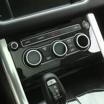 Стиль Углеродного волокна ABS пластик Автомобильная центральная консоль Панель переменного тока Рамка Накладка для Land Rover Range Rover Sport RR Sport 2014-2017