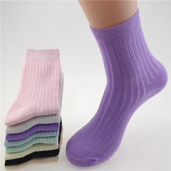 3 Пары Качественных женских носков из бамбукового волокна, Дышащий Дезодорант, Хлопчатобумажные носки, Женские модные носки Карамельного цвета в средней трубочке, Кальцетины