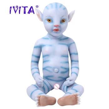 IVITA WG1808 51 см 2900 г 100% Полностью Силиконовые Куклы Reborn Baby Реалистичная Живая Пленка Для Девочек Детские Игрушки для Детей Рождественский Подарок