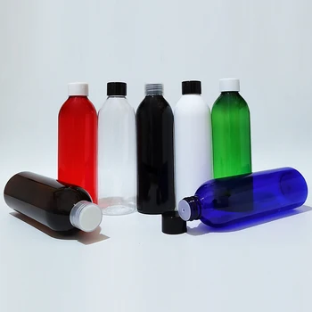 30шт 250 мл Белая Черная Пустая Круглая Пластиковая бутылка для косметики С Завинчивающейся крышкой, Бутылка для упаковки эфирного масла, Тонер, ПЭТ-контейнеры