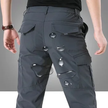 Тактические походные брюки для кемпинга, мужские весенне-осенние стрейчевые водонепроницаемые джоггеры для бега трусцой, альпинизма, треккинга, Военные армейские длинные брюки