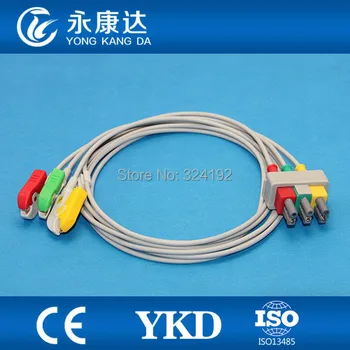 2 шт./упак. Бесплатная доставка Совместимый кабель ЭКГ HP M1500A IEC с 3 зажимами
