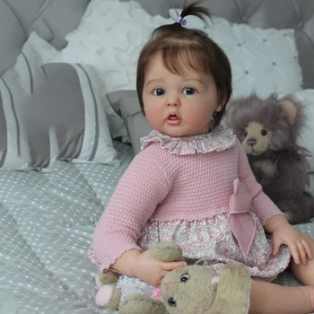 Милая имитация девочки, реалистичная силиконовая кукла-робот, детские игрушки, подарок на день рождения, как у ребенка
