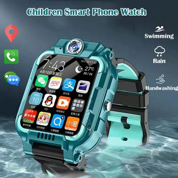 Детские часы, детский телефон для вызова SOS, детские наручные часы, использование sim-карты, фото, Водонепроницаемые смарт-часы IP67, детский подарок для IOS Android