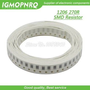100ШТ 1206 SMD резистор 1% сопротивления сопротивление 270 Ом чип-резистор 0,25 Вт 1/4 Вт 270R 271 IGMOPNRQ