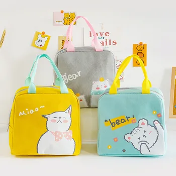 Новая Милая изоляционная сумка для домашних животных, сумка-ланчбокс, ручная сумка для ланча, удобная сумка для переноски в руке, мультяшная сумка для Бенто для женщин, девочек, Детей