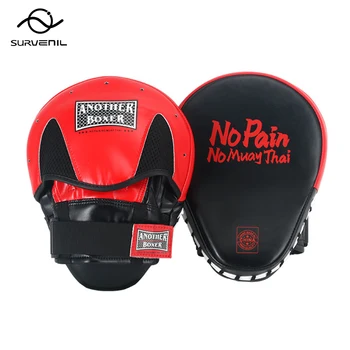 Цельнокроеные боксерские перчатки с изогнутыми накладками для ударов по ММА, Муай Тай, Тренировочная перчатка для кикбоксинга, мишень для каратэ