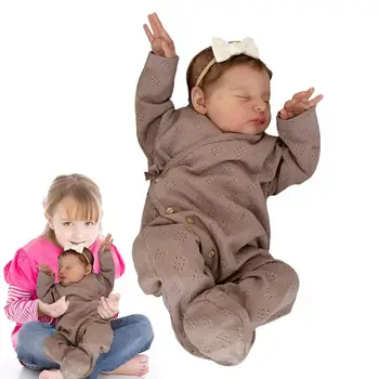 19-Дюймовая новорожденная кукла, Спящая Возрожденная Силиконовая Милая кукла для новорожденных девочек, Имитация реалистичных мягких возрожденных кукол, подарки на День рождения, игрушки