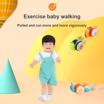 Шнурок-Улитка для детей с легкой музыкой, способный помочь при ходьбе, Развивающая игрушка для категории Приколов и Розыгрышей