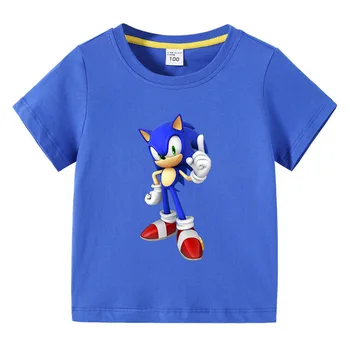 Корейская версия детской одежды, детская летняя футболка для мальчиков с короткими рукавами, футболка с тонким разрезом, удобная и непринужденная