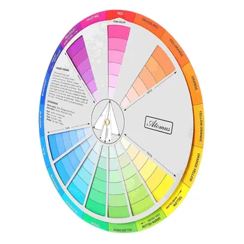 Вращающееся цветовое колесо, Хроматический круг, Колесо для смешивания цветов акварелью, Руководство По смешиванию цветов, Пигментное колесо для рисования