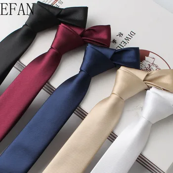 6 см Новая корейская версия Галстука, Шелковый галстук ручной работы, многоцветный Мужской однотонный простой галстук, Аксессуары для свадебного костюма жениха