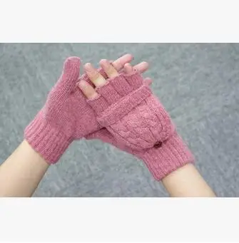100 пар/лот, женские зимние перчатки в корейском стиле, женские однотонные теплые перчатки принцессы, 4 цвета
