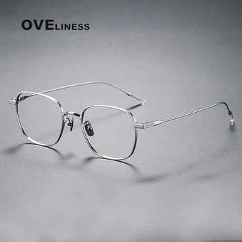 Оправа для очков из чистого титана 2022 для мужчин и женщин, Ретро Винтажные Круглые очки, Рецептурная оптическая близорукость, Корейские оправы для очков