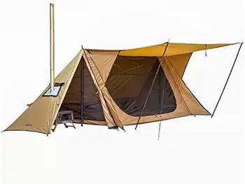 Горячая палатка 70 с двумя брезентовыми опорами и двумя палаточными опорами | Последняя версия 2 Палатки для кемпинга на открытом воздухе, Походная печь для кипячения moon Jet