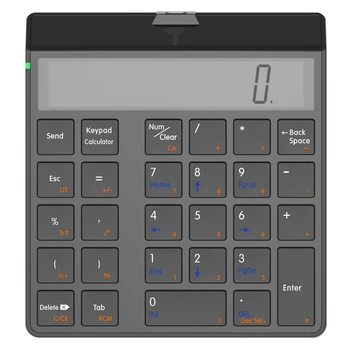 Цифровая клавиатура 4.0 с дисплеем и функцией калькулятора Цифровая клавиатура 2 в 1 и калькулятор Черный