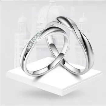 HOYON 14K Розовое золото, Цветное кольцо для пары, для женщин, мужчин, Ювелирные изделия, Открывающееся Регулируемое кольцо, простые свадебные кольца в стиле бесплатной доставки
