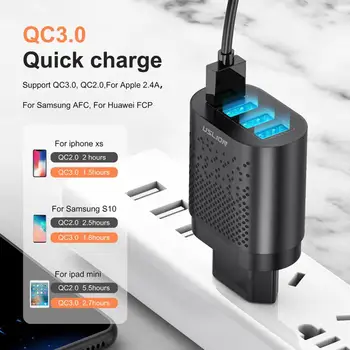Адаптер быстрой зарядки 3.0 EU/US Plug USB Зарядное устройство, Портативное дорожное зарядное устройство для мобильного телефона, Настенное зарядное устройство для путешествий