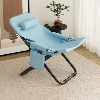 Ленивый складной стул для отдыха с регулируемой спинкой с несколькими передачами, складной стул для хранения, кресло-качалка, уличная мебель