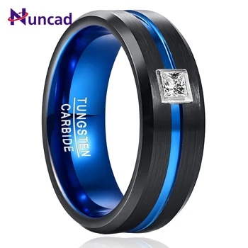 Обручальное кольцо Изысканного основного цвета с настоящим бриллиантом 0,3 карата, мужские кольца с настоящим карбидом вольфрама, обручальные кольца, Мужское кольцо хорошего качества
