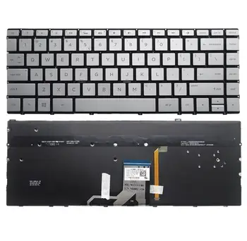 Для HP Spectre X360 15-BL 15-BL112DX 15-BL012DX Клавиатура TPN-Q179 США серебристого цвета с подсветкой