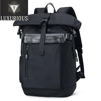 Новый стиль, Оксфордский мужской рюкзак с откидной крышкой и пуговицей, повседневная простая сумка, отделение, многофункциональный модный рюкзак