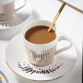 Зеркальная чашка с динамическим отражением, креативная керамическая чашка для послеобеденного чая, кофейная чашка и блюдо