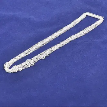 100шт 18-дюймовые ювелирные изделия из стерлингового серебра 925 пробы, ожерелье, цепочка, ювелирные изделия Супер крутые