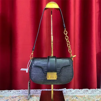 Легкая Роскошная Черная сумка-качалка, Кожаная Женская сумка 2023, Новая Винтажная французская Сумочка, Универсальные сумки на одно плечо, Седла